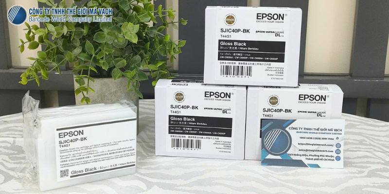 Máy in tem màu Epson sử dụng hộp mực in riêng