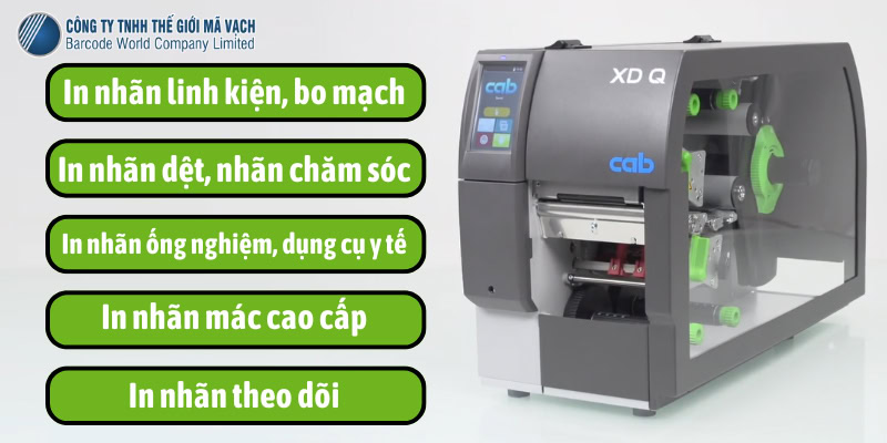 Ứng dụng máy in mã vạch Cab XD Q4.2 in 2 mặt