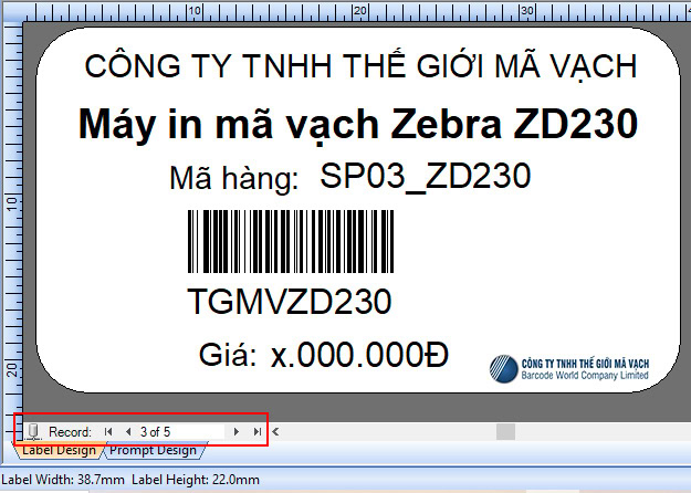 Kiểm tra dữ liệu qua tính năng "Record"