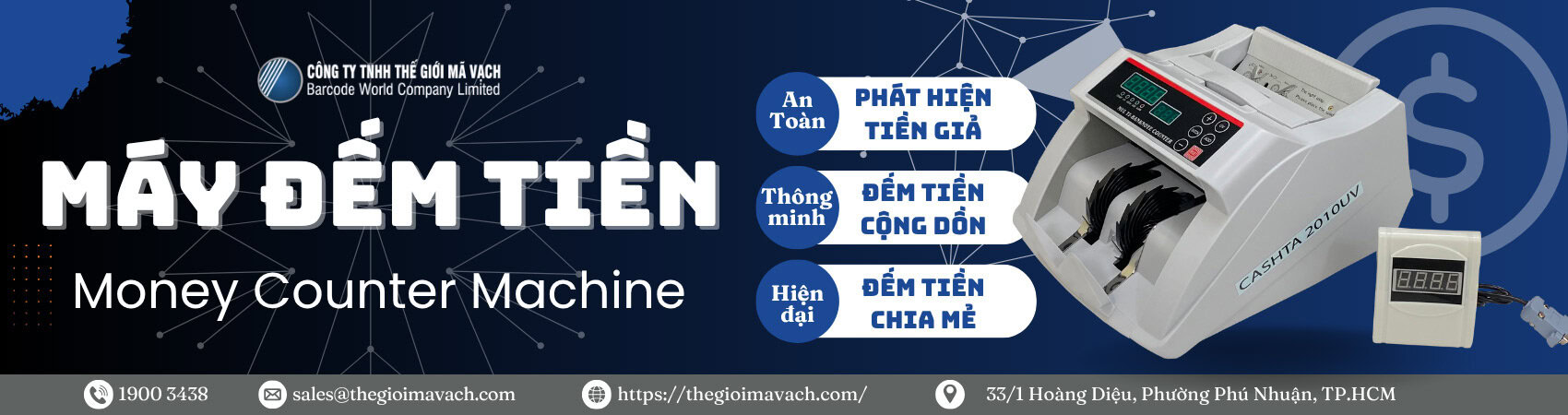 Banner Máy đếm tiền