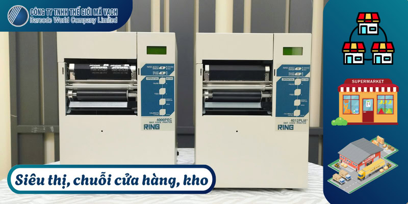Máy in mã vạch phù hợp cho siêu thị, chuỗi cửa hàng, kho hàng TMĐT