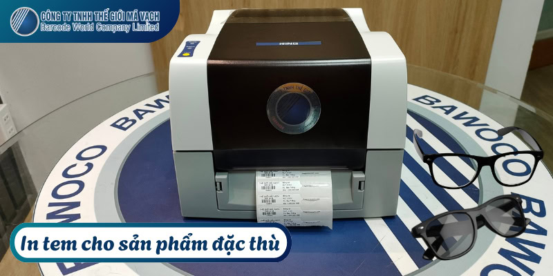 Máy in mã vạch in tem cho sản phẩm đặc thù