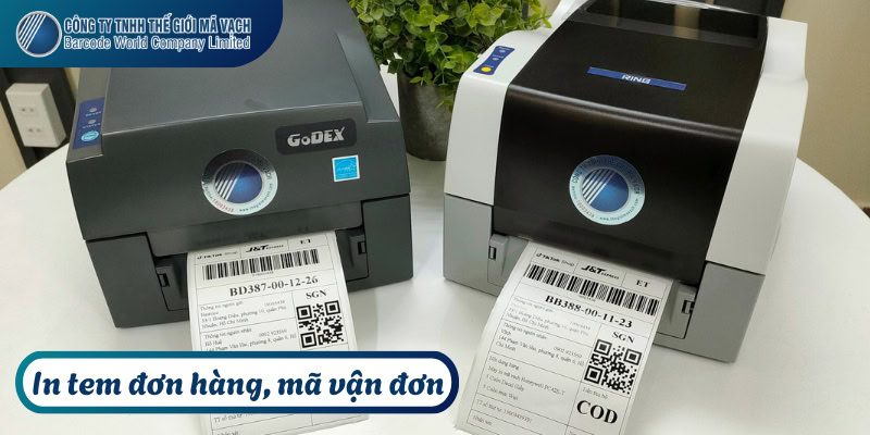 Máy in mã vạch in tem đơn hàng và mã vận đơn cho bán lẻ