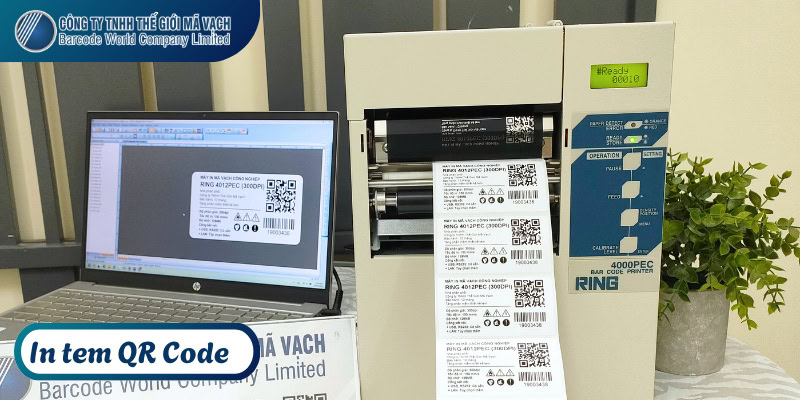 Máy in mã vạch in Tem QR Code