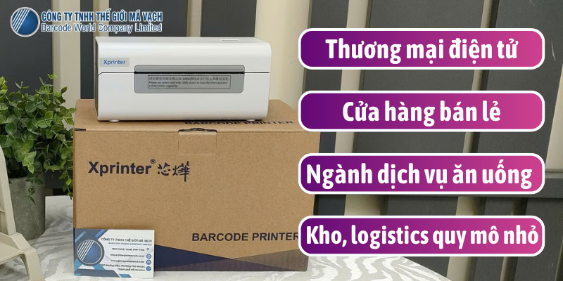 Máy in mã vạch Xprinter XP-D465B được ứng dụng trong nhiều khu vực