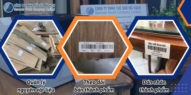 In tem nhãn cho từng công đoạn sản xuất nội thất