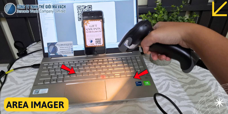Công nghệ máy quét mã vạch trên màn hình là Area Imager Công nghệ máy quét mã vạch trên màn hình là Area Imager