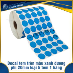 Tem tròn màu xanh dương phi 20mmx5