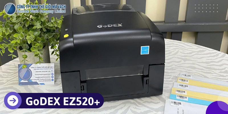 Máy in tem quản lý hồ sơ, lưu trữ GoDEX EZ520+ 203dpi Máy in tem quản lý hồ sơ, lưu trữ GoDEX EZ520+ 203dpi