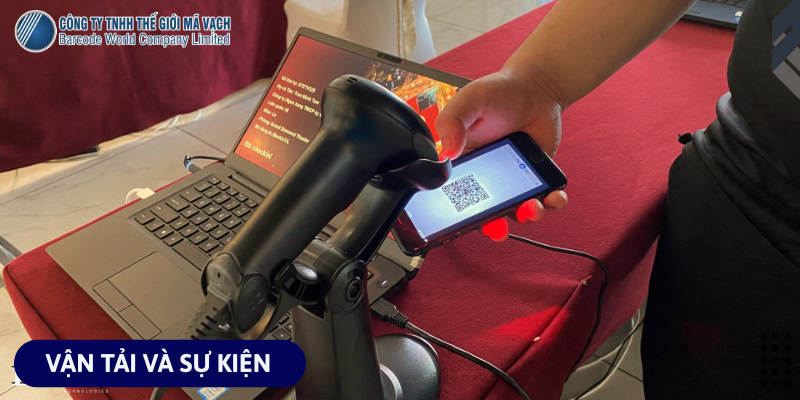 Máy quét mã vạch trong Vận tải và Sự kiện Máy quét mã vạch trong Vận tải và Sự kiện