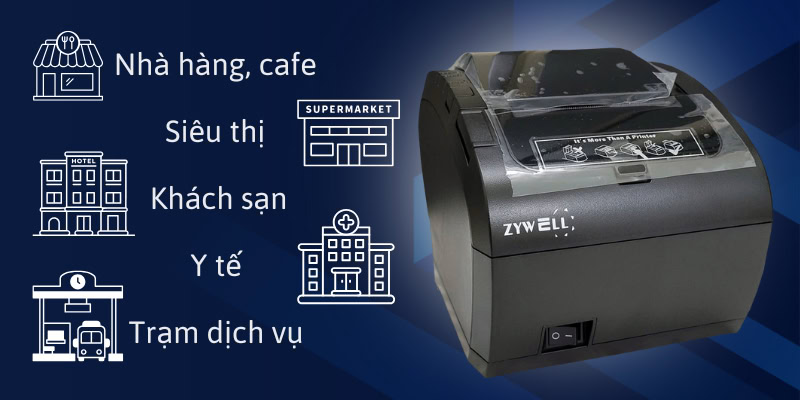Ứng dụng của máy in số thứ tự, hoá đơn Zywell ZY303 Ứng dụng của máy in số thứ tự, hoá đơn Zywell ZY303