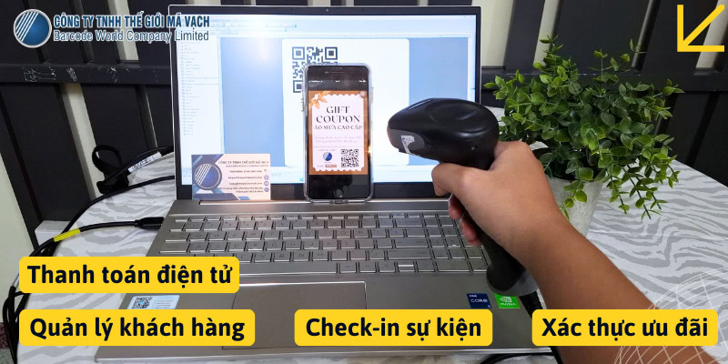 Ứng dụng phổ biến của máy quét mã vạch trên màn hình điện thoại, máy tính Ứng dụng phổ biến của máy quét mã vạch trên màn hình điện thoại, máy tính