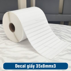 Decal giấy 35x8mm loại 3 tem 1 hàng