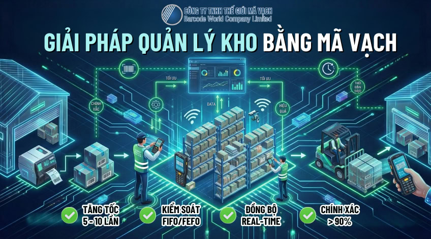 Giải pháp quản lý kho hàng hóa bằng công nghệ mã vạch (Thế Giới Mã Vạch)