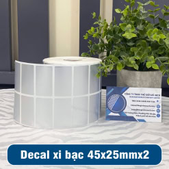 Decal xi bạc 45x25mmx2