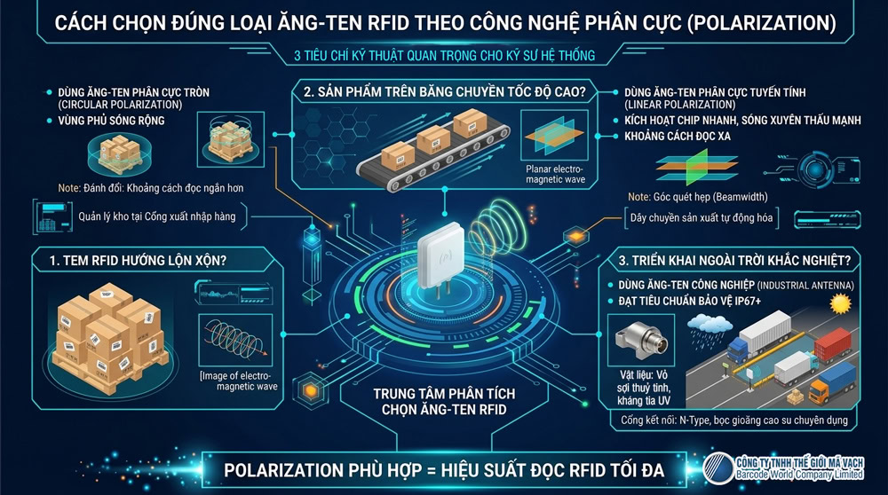 Cách chọn đúng loại Ăng-ten RFID dựa trên công nghệ phân cực Cách chọn đúng loại Ăng-ten RFID dựa trên công nghệ phân cực