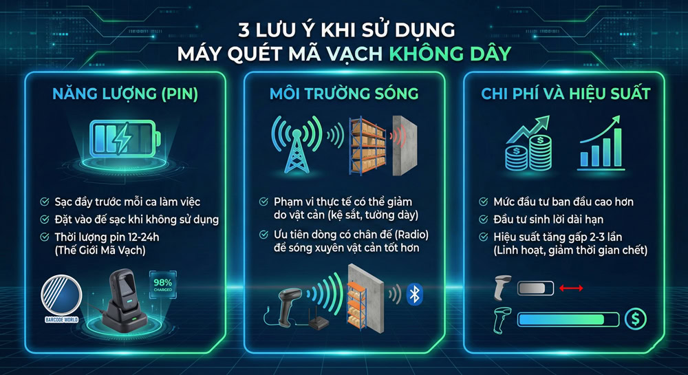 3 lưu ý khi dùng máy quét mã vạch không dây