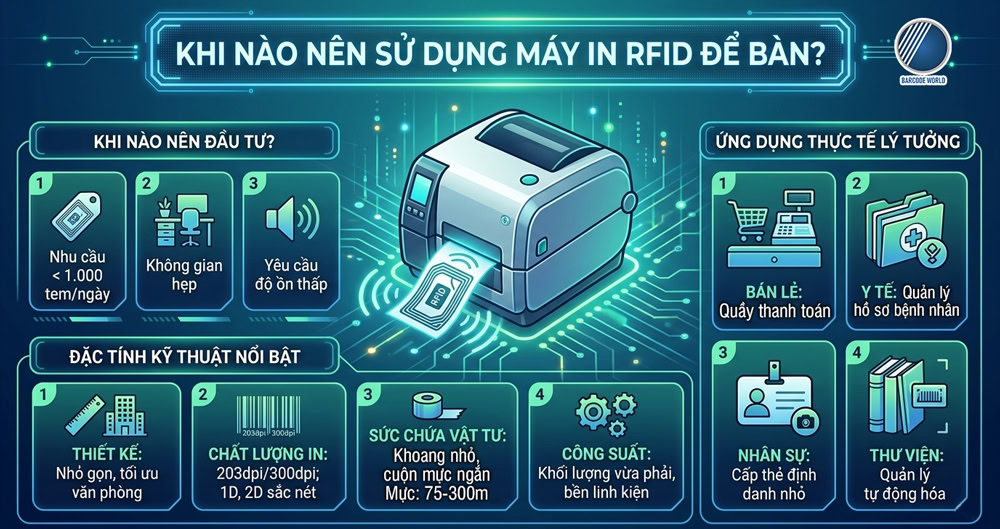 Máy in RFID để bàn: giải pháp mã hóa tem quy mô nhỏ cho văn phòng và bán lẻ Máy in RFID để bàn: giải pháp mã hóa tem quy mô nhỏ cho văn phòng và bán lẻ