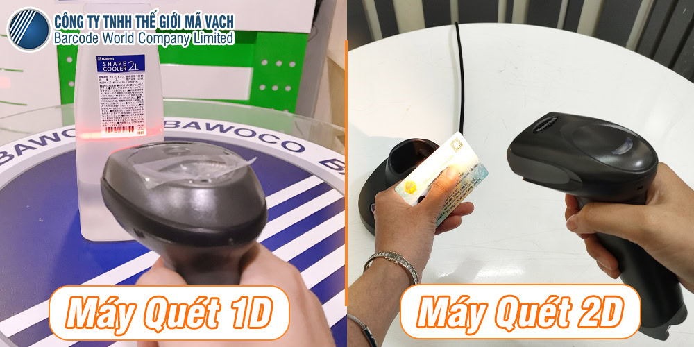 Máy quét mã vạch không dây 1D và 2D