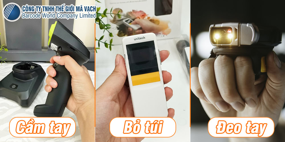 3 loại máy quét mã vạch không dây theo thiết kế