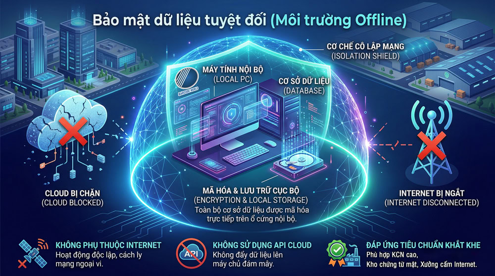 Bảo mật dữ liệu Offline với Local Database hệ thống không kết nối Internet đảm bảo an toàn tuyệt đối Bảo mật dữ liệu Offline với Local Database hệ thống không kết nối Internet đảm bảo an toàn tuyệt đối