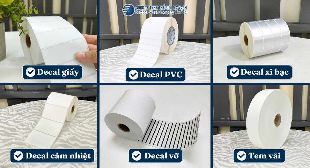 Các loại giấy in mã vạch phổ biến Các loại giấy in mã vạch phổ biến
