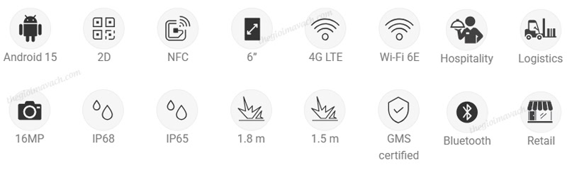 Các đặc tính nổi bật của PDA Unitech EA530 Các đặc tính nổi bật của PDA Unitech EA530