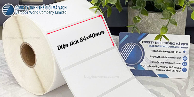 Decal giấy có diện tích in 84x40mm Decal giấy có diện tích in 84x40mm
