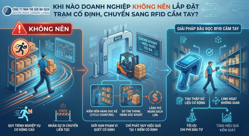 khi nao nen chuyen dau doc rfid co dinh sang cam tay Khi nào doanh nghiệp nên chuyển đầu đọc RFID cố định sang cầm tay