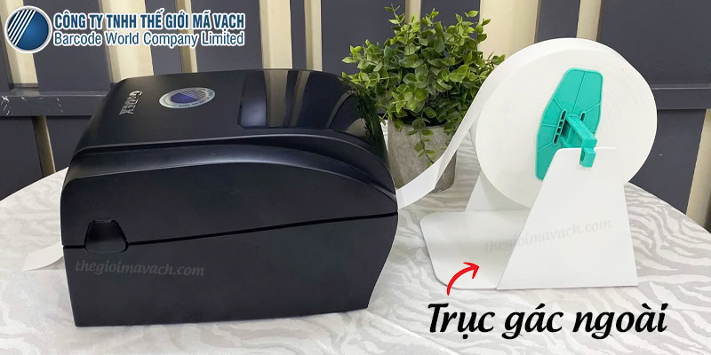 Cách lắp cuộn tem vải 200m cho máy in mã vạch để bàn Cách lắp cuộn tem vải 200m cho máy in mã vạch để bàn