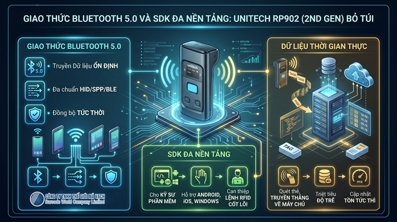 Unitech RP902 2nd gen Bluetooth 5.0 và SDK Unitech RP902 2nd gen Bluetooth 5.0 và SDK