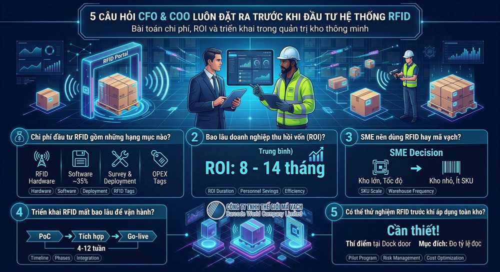 Bài toán chi phí và hiệu quả đầu tư ROI của hệ thống RFID Bài toán chi phí và hiệu quả đầu tư ROI của hệ thống RFID