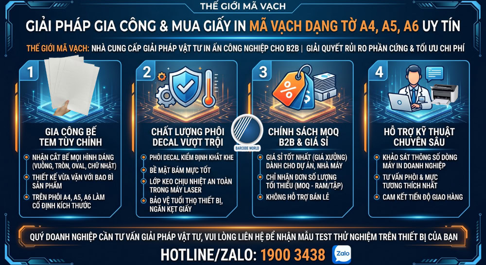 Đặt gia công giấy in mã vạch dạng tờ uy tín tại Thế Giới Mã Vạch Đặt gia công giấy in mã vạch dạng tờ uy tín tại Thế Giới Mã Vạch