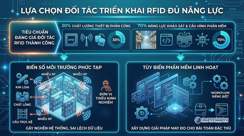 Lựa chọn đối tác triển khai hệ thống RFID có năng lực thực chiến Lựa chọn đối tác triển khai hệ thống RFID có năng lực thực chiến