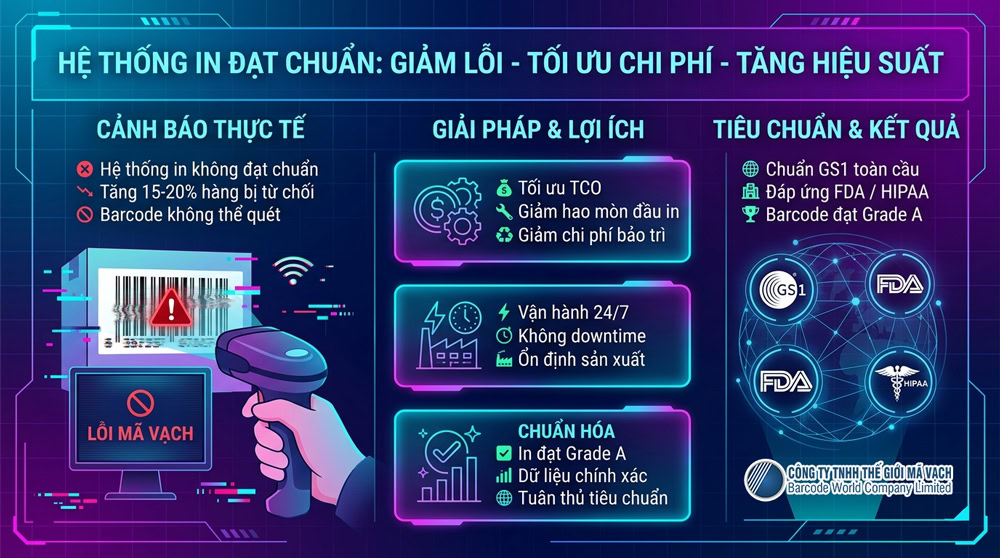Tối ưu chi phí TCO với hệ thống in tem mã vạch đạt chuẩn Tối ưu chi phí TCO với hệ thống in tem mã vạch đạt chuẩn