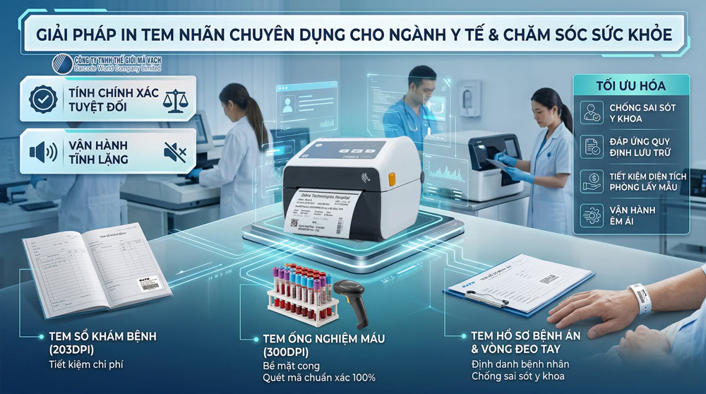 Máy in tem nhãn y tế và chăm sóc sức khỏe độ chính xác cao, vận hành êm Máy in tem nhãn y tế và chăm sóc sức khỏe độ chính xác cao, vận hành êm