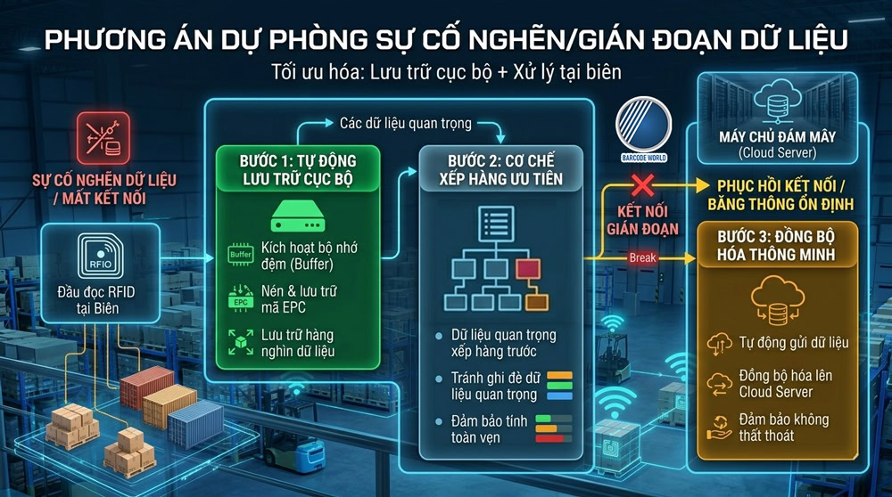 Phương án lưu trữ cục bộ (Offline Caching) khi nghẽn dữ liệu mạng RFID Phương án lưu trữ cục bộ (Offline Caching) khi nghẽn dữ liệu mạng RFID