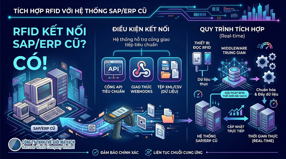 Kết nối đồng bộ dữ liệu phần mềm RFID Middleware với hệ thống SAP/ERP Kết nối đồng bộ dữ liệu phần mềm RFID Middleware với hệ thống SAP/ERP