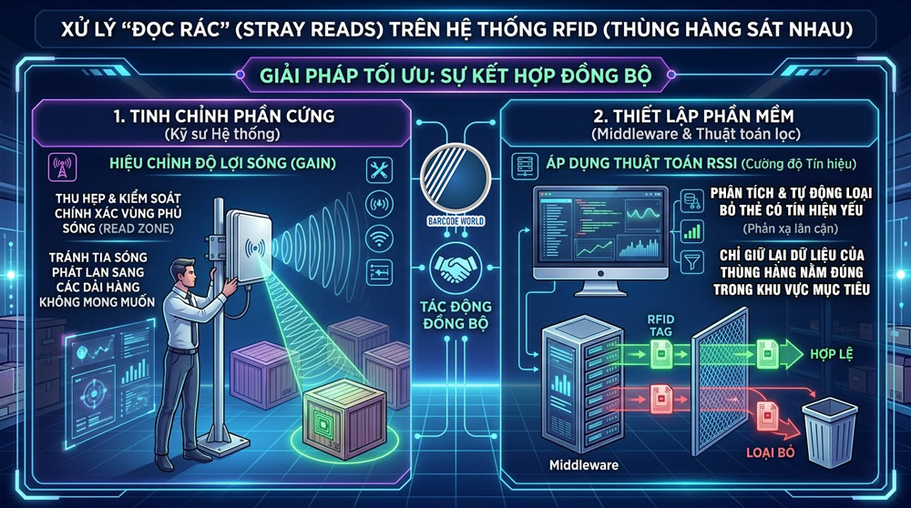 Ứng dụng thuật toán lọc xử lý tình trạng đọc rác (stray reads) RFID Ứng dụng thuật toán lọc xử lý tình trạng đọc rác (stray reads) RFID