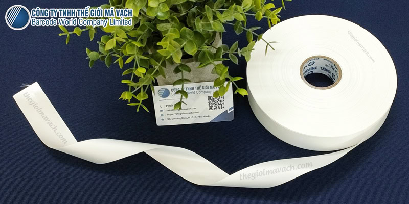 Cuộn tem vải Satin PS001 30mm chính hãng Cuộn tem vải Satin PS001 30mm chính hãng