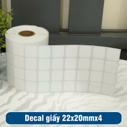 Decal giấy 22x20mm 4 tem/hàng tại Thế Giới Mã Vạch