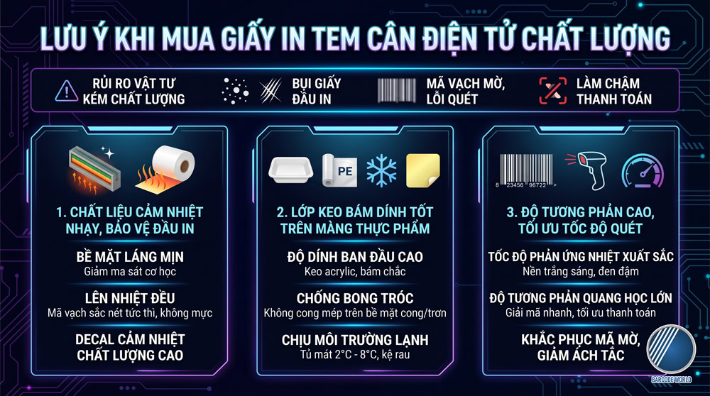 Lưu ý khi mua giấy in tem cân điện tử chất lượng Lưu ý khi mua giấy in tem cân điện tử chất lượng