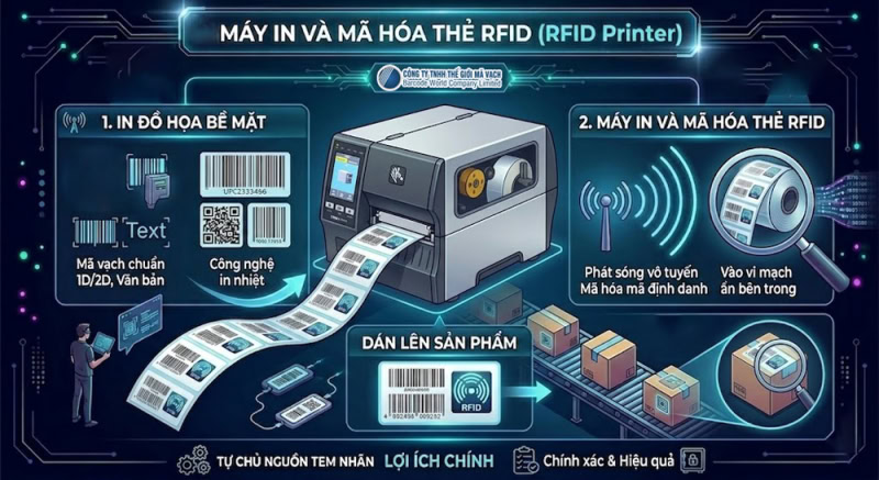 Máy in và mã hóa thẻ (RFID Printer) Máy in và mã hóa thẻ (RFID Printer)
