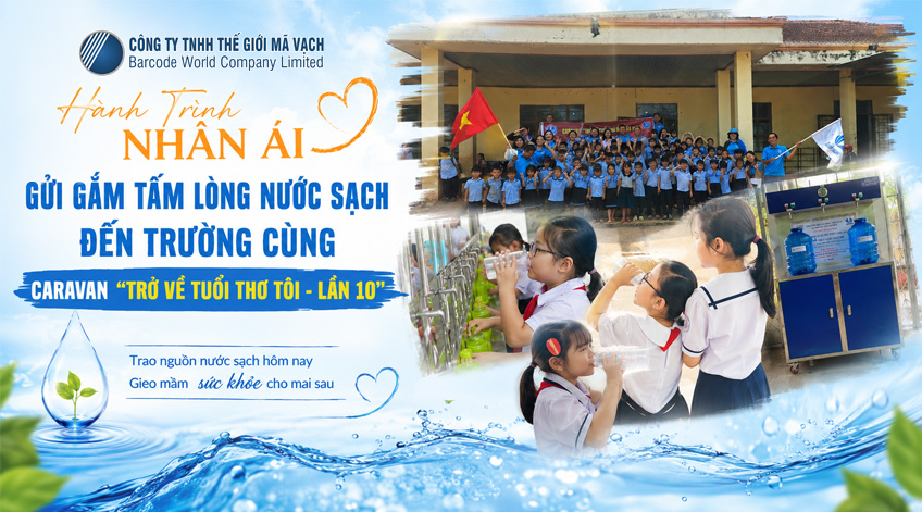 Thế Giới Mã Vạch đồng hành tài trợ nước sạch đến trường