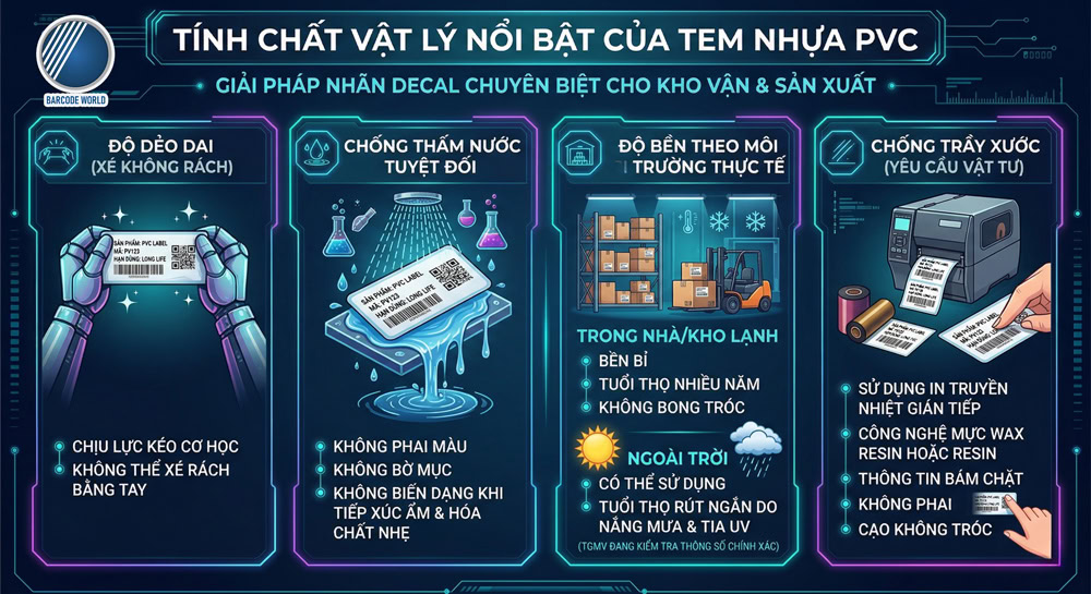 Những tính chất vật lý nổi bật của tem nhựa PVC Những tính chất vật lý nổi bật của tem nhựa PVC