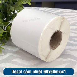 Decal nhiệt 60x60mm loại 1 tem 1 hàng