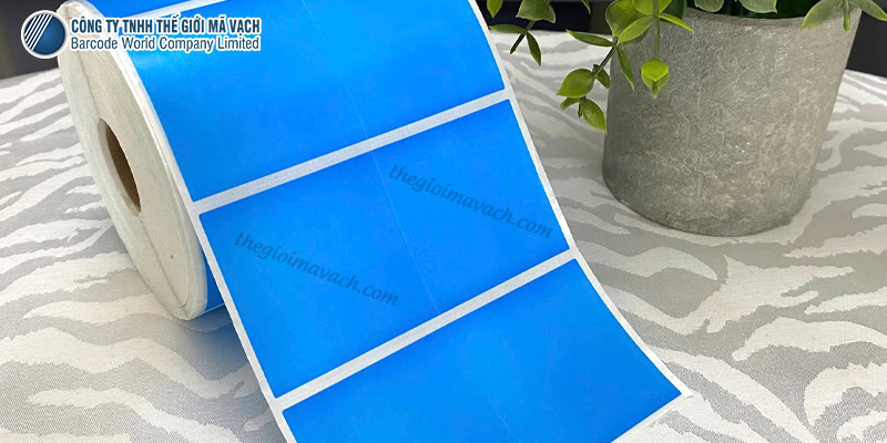 Decal giấy 50x50mmx2 bề mặt nhuộm màu xanh dương Decal giấy 50x50mmx2 bề mặt nhuộm màu xanh dương