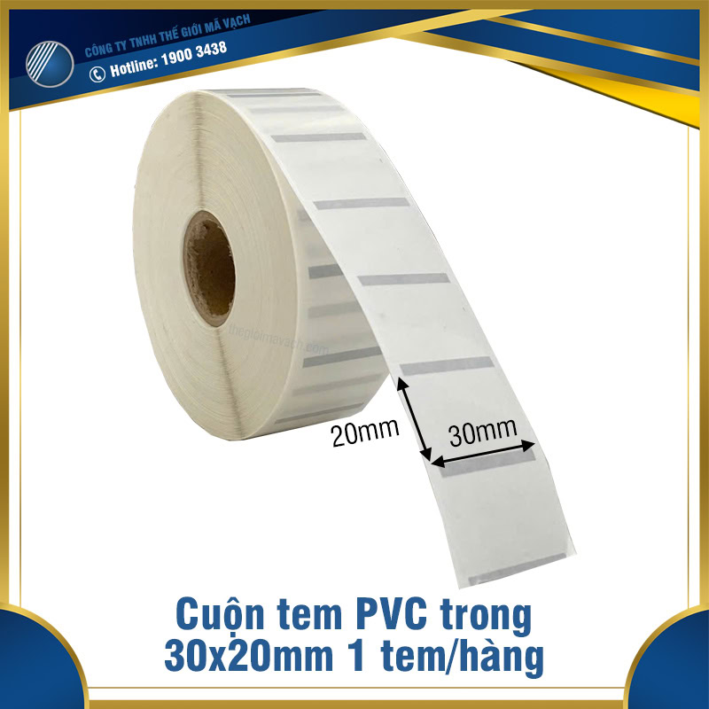 Decal PVC trong 30x20mmx1