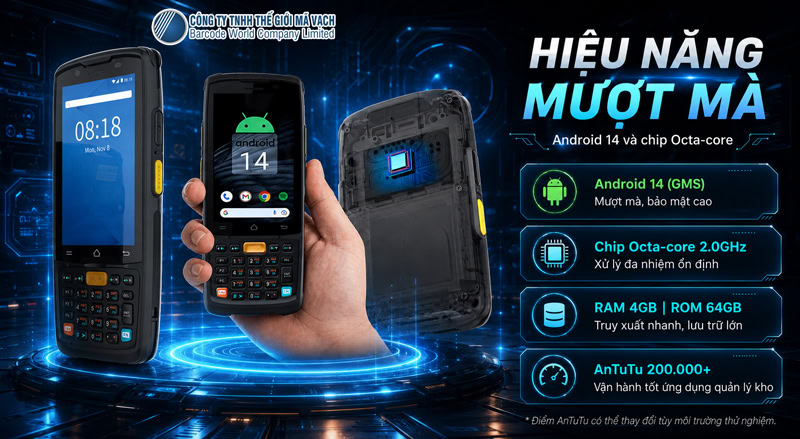 Máy kiểm kho PDA iData K3 Pro (Android 14, chip Octa-core) Máy kiểm kho PDA iData K3 Pro (Android 14, chip Octa-core)