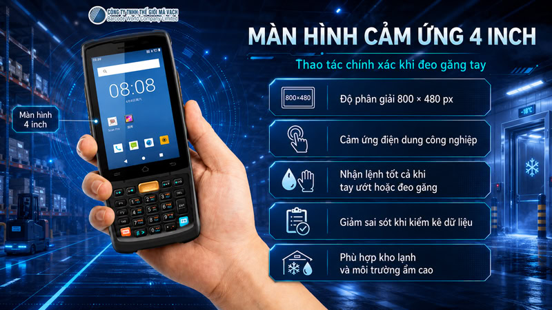 Máy kiểm kho PDA iData K3 Pro màn hình cảm ứng 4 inch Máy kiểm kho PDA iData K3 Pro màn hình cảm ứng 4 inch